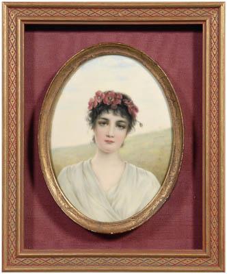 German hand painted porcelain plaque,