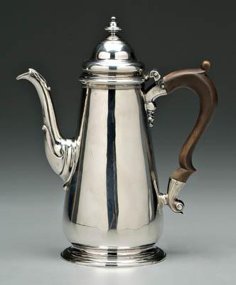 George II English silver coffeepot,