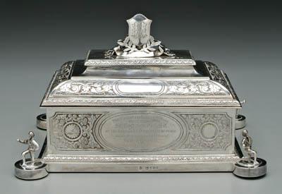 Presentation English silver casket 91784