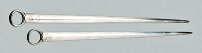 Two English silver skewers typical 91786