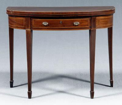 Hepplewhite inlaid games table, mahogany