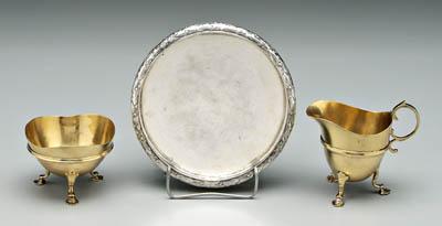 Three pieces silver pair gilt 9178f