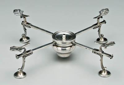 English silver dish cross X shape  91794