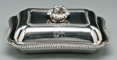 George IV silver entrée server,