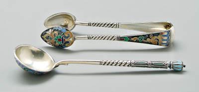 Two Pieces Russian silver spoon  917f6