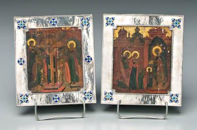 Two 19th century Russian icons: Christ