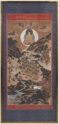 Japanese hanging scroll of Buddha  9180b