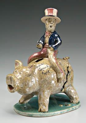 Crystal King pottery pig bank,