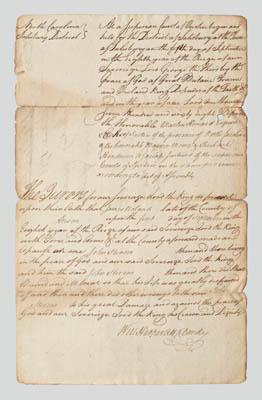 William Hooper manuscript document  91489