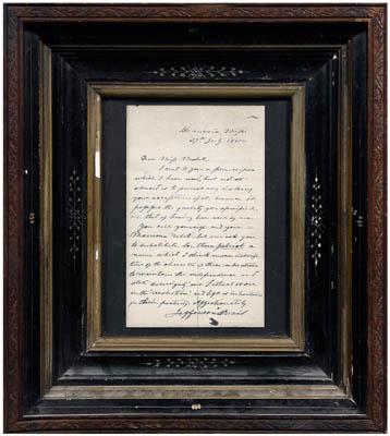 Jefferson Davis signed letter  914e1