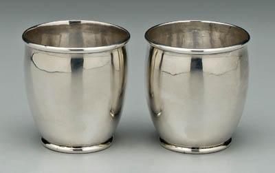 Two coin silver cups rounded form 914f4