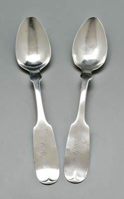 Pair Alabama coin silver spoons  914fb