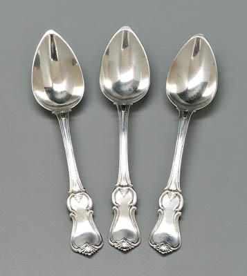 Three New Orleans coin silver spoons: