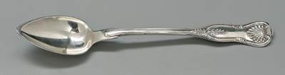 Hayden & Gregg coin silver rice spoon,