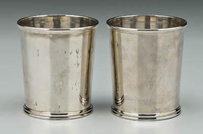 Two coin silver mint julep cups  9154e