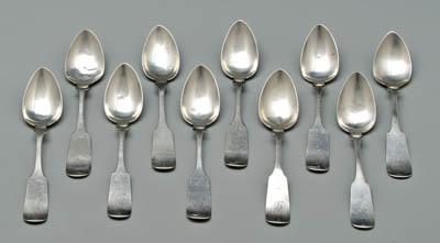 Set Charleston coin silver spoons:
