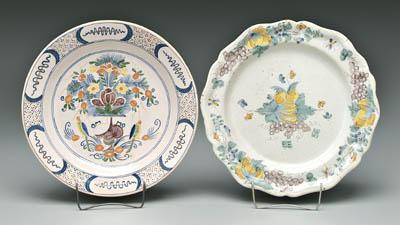 Two Delft shallow bowls: one with