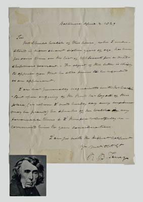 Roger B Taney autograph letter  915b1