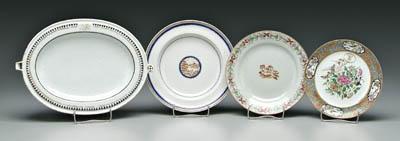 Four pieces Chinese export porcelain: