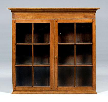 Southern walnut hanging cabinet,