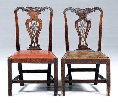 Pair Chippendale carved side chairs  919d0