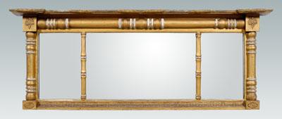 Federal gilt wood overmantel mirror,