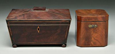 Two inlaid boxes: one mahogany