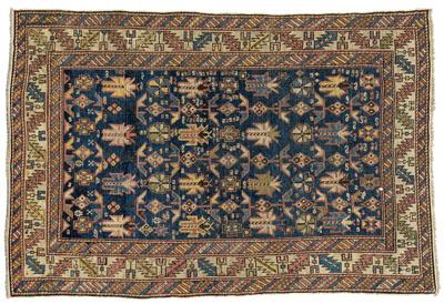 Caucasian rug, repeating rectilinear