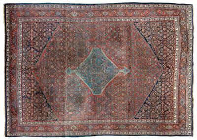 Bijar rug, large blue central medallion