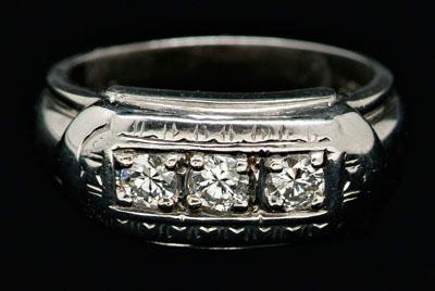 Gent 39 s diamond ring three 919fd