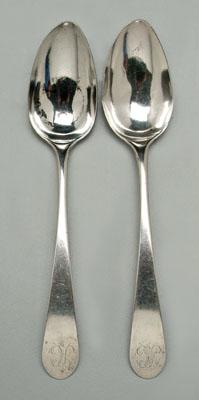 Pair Virginia coin silver spoons  91a15