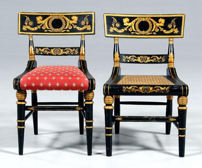 Two similar Baltimore fancy chairs: