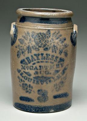 Bayless stoneware jar, salt glazed
