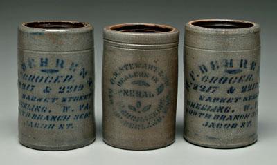 Three West Virginia canning jars  91a3c