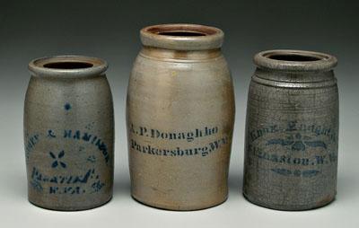 Three West Virginia canning jars  91a3d