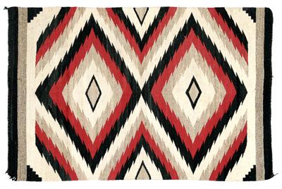 Navajo rug, eye-dazzler type with