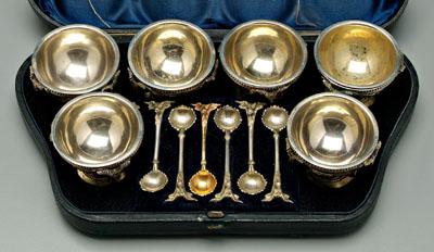Cased set of six silver plated 91a96
