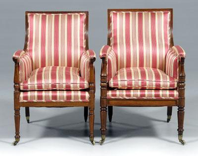 Two similar Sheraton library chairs  91aad