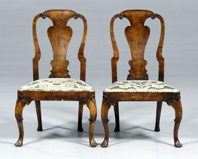 Pair George I style side chairs  91ab0