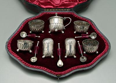 English silver condiment set three 91ad5