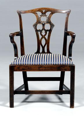 Chippendale carved armchair, mahogany