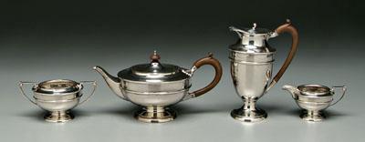 Four piece English silver tea service  91ae3