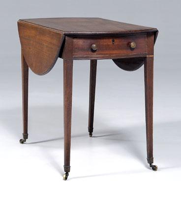 Hepplewhite inlaid Pembroke table, mahogany,