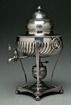 Silver plated hot water urn round 91af7