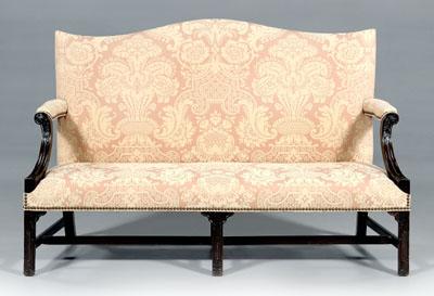 Chippendale carved mahogany sofa,
