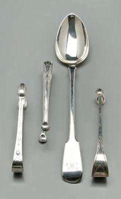 Four pieces English American silver  91b1a