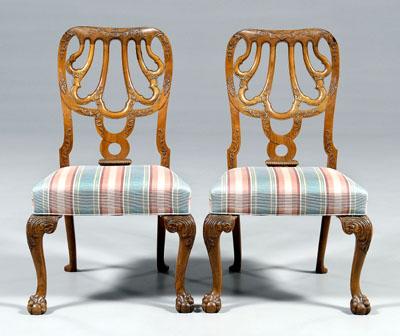 Pair George II style side chairs: