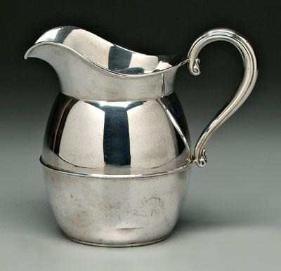 Sterling silver water pitcher,