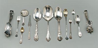 46 pieces sterling flatware: various