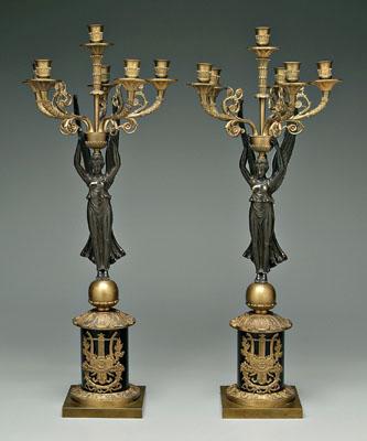 Pair French Empire candelabra  91b5d